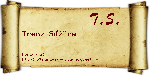 Trenz Sára névjegykártya