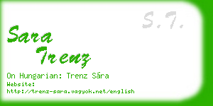sara trenz business card